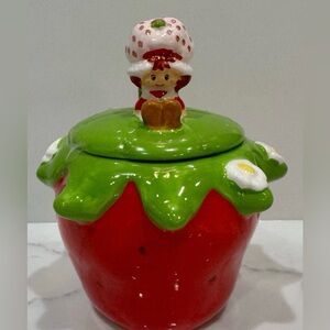 Strawberry Shortcake Ceramic Cookie Jar - Authentic hand painted 2025
